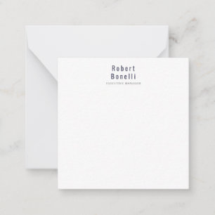 Minimalistisch Eenvoudig Wit Modern Professioneel Notitiekaartje