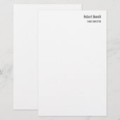Minimalistisch Eenvoudig Wit Modern Standaardforma Briefpapier (Voorkant / Achterkant)