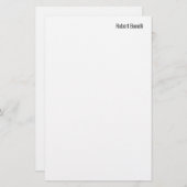 Minimalistisch Eenvoudig Wit Modern Standaardforma Briefpapier (Voorkant / Achterkant)