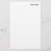 Minimalistisch Eenvoudig Wit Modern Standaardforma Briefpapier (Voorkant)