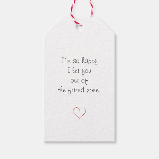 Minimalistisch Eenvoudig Wit Valentijnsdag Liefde  Cadeaulabel (Voorkant)