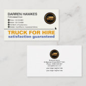 Minimalistisch eenvoudig wittransport visitekaartje (Voorkant / Achterkant)