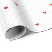 Minimalistisch Eenvoudig XO XO Rode Hart Valentijn Cadeaupapier (Rol Hoek)