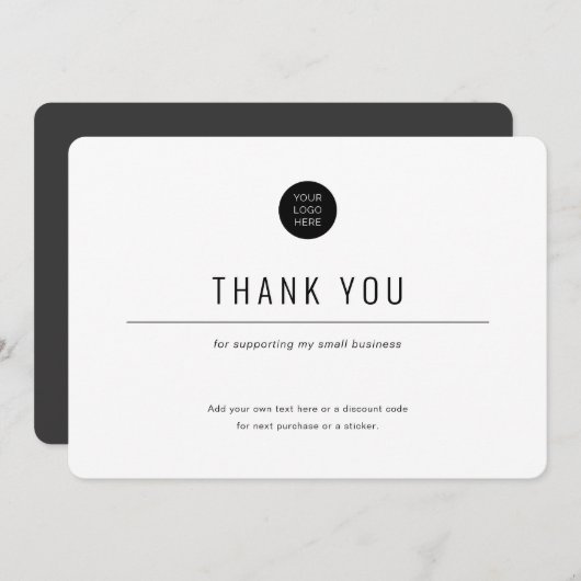 Minimalistisch-Eenvoudig-Zaken Bedankkaart (Voorkant / Achterkant)