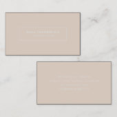 Minimalistisch, eenvoudig zwart roze visitekaartje (Voorkant / Achterkant)