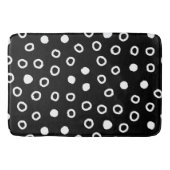 Minimalistisch eenvoudig zwart-wit bubbelpatroon badmat (Voorkant)