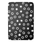 Minimalistisch eenvoudig zwart-wit bubbelpatroon badmat (Voorkant Verticaal)