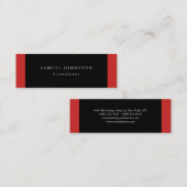 Minimalistisch eenvoudig zwart-wit chassis mini visitekaartje (Voorkant / Achterkant)