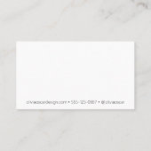 Minimalistisch Eenvoudig Zwart Wit Clean Space Mod Visitekaartje (Achterkant)
