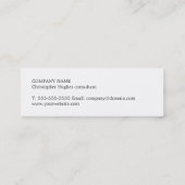 Minimalistisch Eenvoudig Zwart Wit Consultant Mini Visitekaartje (Achterkant)