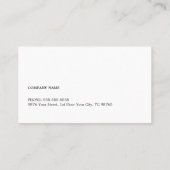 Minimalistisch Eenvoudig Zwart Wit Consultant Visitekaartje (Achterkant)