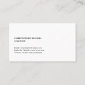 Minimalistisch Eenvoudig Zwart Wit Consultant Visitekaartje (Voorkant)