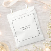 Minimalistisch eenvoudig zwart-wit huwelijk bedankzakje (Geknipt)