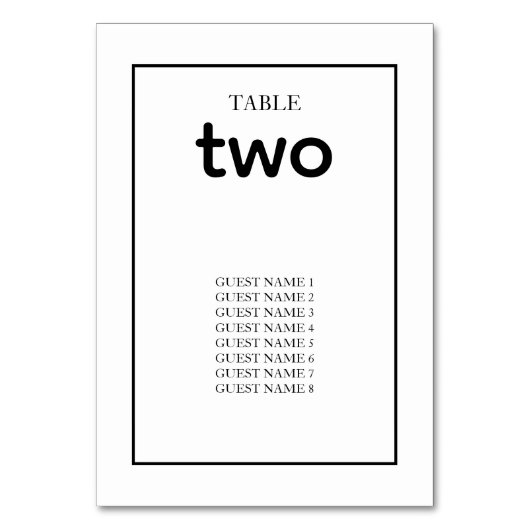 Minimalistisch eenvoudig zwart-wit huwelijk kaart (Voorkant)