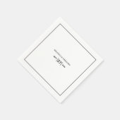 Minimalistisch eenvoudig zwart-wit huwelijk servet (Hoek)