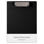 Minimalistisch eenvoudig zwart wit klembord (Voorkant)