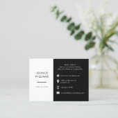 Minimalistisch, eenvoudig zwart-wit Logo Visitekaartje (Staand voorkant)