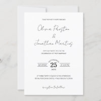 Minimalistisch Eenvoudig Zwart Wit QR Code RSVP We