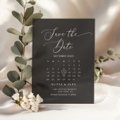 Minimalistisch eenvoudig zwart wit Save the Date Acryl Uitnodigingen