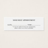 Minimalistisch eenvoudig zwart-wit schoonheidssalo mini visitekaartjes (Voorkant)