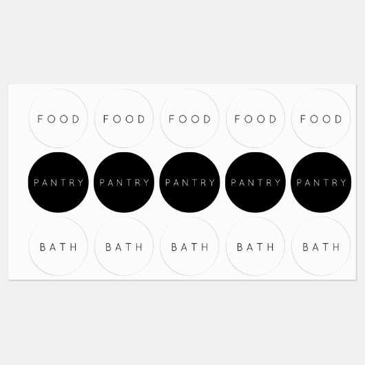 Minimalistisch Eenvoudig Zwart Wit Typografie Mode Labels (Vel)