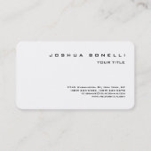 Minimalistisch eenvoudig zwart wit visitekaartje (Voorkant)