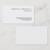 Minimalistisch eenvoudig zwart wit visitekaartje (Voorkant / Achterkant)