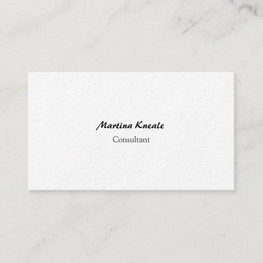 Minimalistisch, eenvoudig zwart-wit visitekaartje (Voorkant)