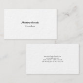 Minimalistisch, eenvoudig zwart-wit visitekaartje (Voorkant / Achterkant)