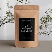 Minimalistisch eenvoudig zwart-wit wax smeltlabel voedselcontainer etiket