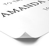 Minimalistisch Eenvoudig Zwart Wit Welkomstteken Poster (Hoek)