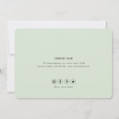 Minimalistisch-Eenvoudige Bedrijfs Dank u Kaart (Achterkant)