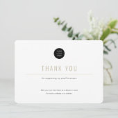 Minimalistisch-Eenvoudige Bedrijfs Dank u Kaart (Staand voorkant)