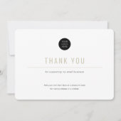 Minimalistisch-Eenvoudige Bedrijfs Dank u Kaart (Voorkant)