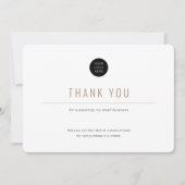 Minimalistisch-Eenvoudige Bedrijfs Dank u Kaart (Voorkant)