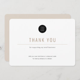 Minimalistisch-Eenvoudige Bedrijfs Dank u Kaart