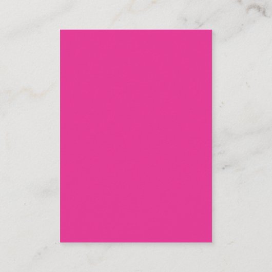 Minimalistisch eenvoudige bruiloft QR Hot Pink Informatiekaartje (Achterkant)