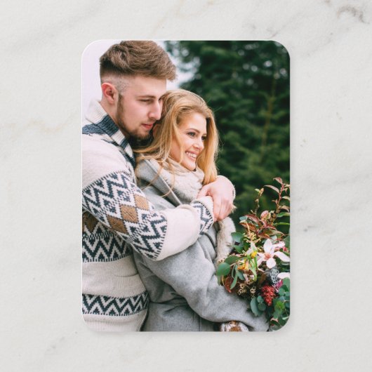 Minimalistisch eenvoudige bruiloft Website Foto QR Informatiekaartje (Achterkant)