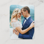 Minimalistisch eenvoudige bruiloft Website Foto QR Informatiekaartje (Achterkant)