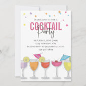 Minimalistisch eenvoudige cocktail Party Modern Pi Kaart (Voorkant)