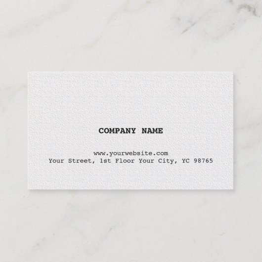 Minimalistisch eenvoudige ellegant Texture White A Visitekaartje (Achterkant)