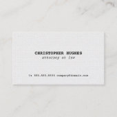 Minimalistisch eenvoudige ellegant Texture White A Visitekaartje (Voorkant)