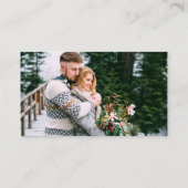 Minimalistisch eenvoudige foto-bruiloft QR Green R Informatiekaartje (Achterkant)