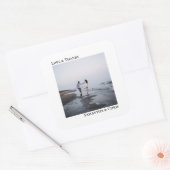 Minimalistisch eenvoudige fotoliefhebbers en Bedan Vierkante Sticker (Envelop)