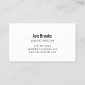 Minimalistisch Eenvoudige Manuscript Handtekening  Visitekaartje (Achterkant)