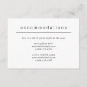 Minimalistisch eenvoudige moderne bruiloft informatiekaartje (Voorkant)