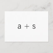 Minimalistisch eenvoudige moderne bruiloft informatiekaartje (Achterkant)