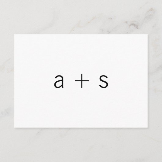 Minimalistisch eenvoudige moderne bruiloft informatiekaartje (Achterkant)