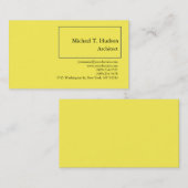 Minimalistisch eenvoudige platte architect, klassi visitekaartje (Voorkant / Achterkant)