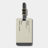 Minimalistisch eenvoudige platte architectuur Mode Bagagelabel (Voorkant verticaal)